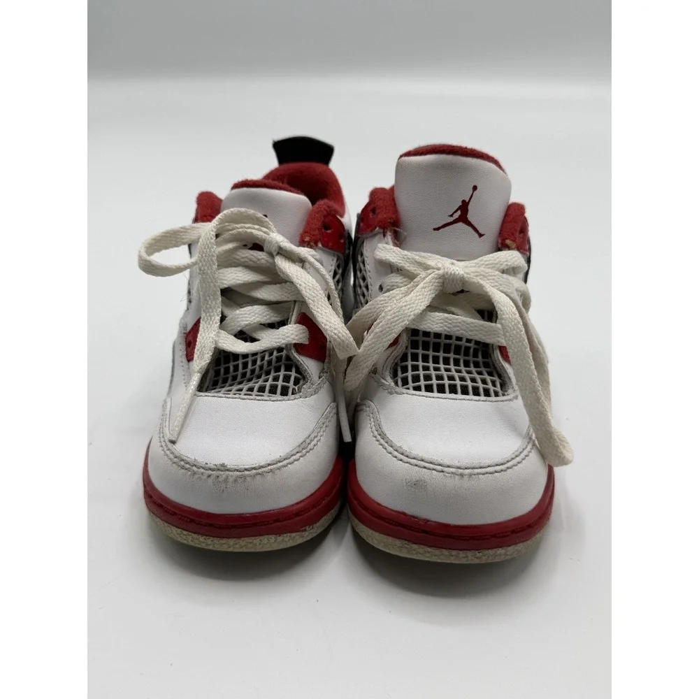 Jordan 4 Retro Fire Red 308500-110 Toddler Red White Size 6.5C No Box